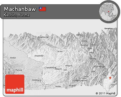 Silver Style Panoramic Map of Machanbaw