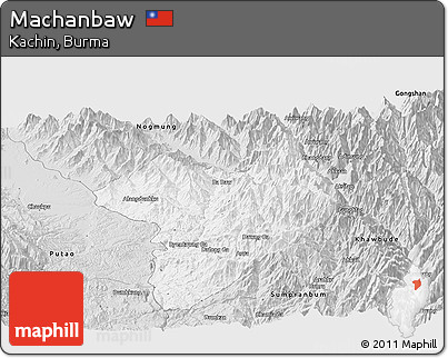 Silver Style Panoramic Map of Machanbaw