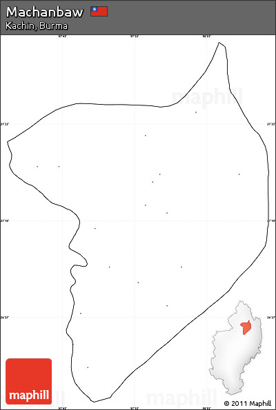 Blank Simple Map of Machanbaw, cropped outside, no labels