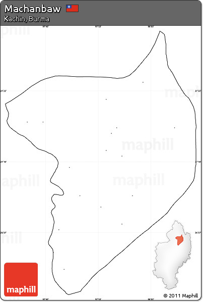 Blank Simple Map of Machanbaw, cropped outside, no labels