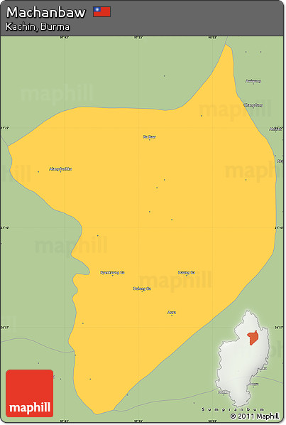 Savanna Style Simple Map of Machanbaw