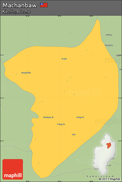 Savanna Style Simple Map of Machanbaw