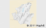 Classic Style 3D Map of Mohnyin, single color outside