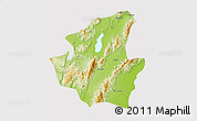 Physical 3D Map of Mohnyin, cropped outside