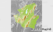 Physical 3D Map of Mohnyin, desaturated
