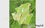 Physical 3D Map of Mohnyin, satellite outside