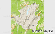 Shaded Relief 3D Map of Mohnyin, physical outside