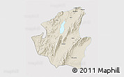 Shaded Relief 3D Map of Mohnyin, single color outside