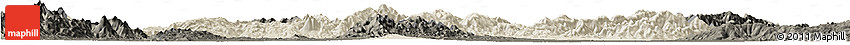 Shaded Relief Horizon Map of Mohnyin, darken Shaded Relief Horizon Map of Mohnyin, darken