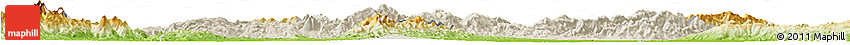 Shaded Relief Horizon Map of Mohnyin, physical outside Shaded Relief Horizon Map of Mohnyin, physical outside