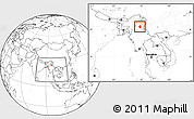 Blank Location Map of Mohnyin, highlighted parent region, within the entire country