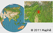 Satellite Location Map of Mohnyin