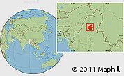 Savanna Style Location Map of Mohnyin