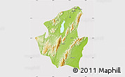 Physical Map of Mohnyin, cropped outside
