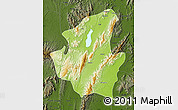 Physical Map of Mohnyin, darken