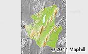 Physical Map of Mohnyin, desaturated