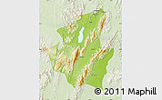 Physical Map of Mohnyin, lighten