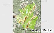 Physical Map of Mohnyin, semi-desaturated
