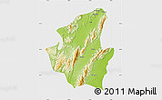 Physical Map of Mohnyin, single color outside