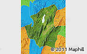 Satellite Map of Mohnyin, political outside