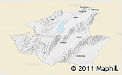 Classic Style Panoramic Map of Mohnyin, single color outside