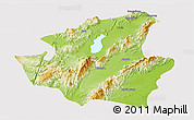 Physical Panoramic Map of Mohnyin, cropped outside