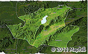 Satellite Panoramic Map of Mohnyin, darken