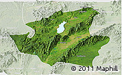 Satellite Panoramic Map of Mohnyin, lighten