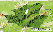 Satellite Panoramic Map of Mohnyin, physical outside