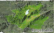 Satellite Panoramic Map of Mohnyin, semi-desaturated