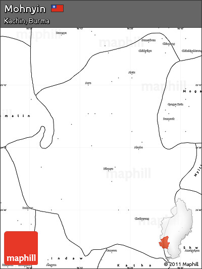 Blank Simple Map of Mohnyin