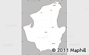 Gray Simple Map of Mohnyin, cropped outside