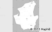 Gray Simple Map of Mohnyin, single color outside