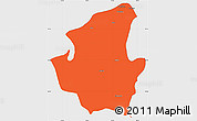 Political Simple Map of Mohnyin, single color outside