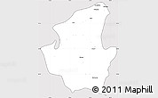 Silver Style Simple Map of Mohnyin, cropped outside