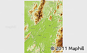 Physical 3D Map of Myitkyina