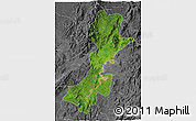 Satellite 3D Map of Myitkyina, desaturated