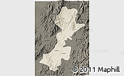 Shaded Relief 3D Map of Myitkyina, darken