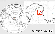 Blank Location Map of Myitkyina