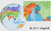 Political Location Map of Myitkyina