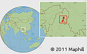 Savanna Style Location Map of Myitkyina