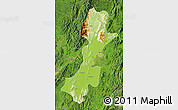 Physical Map of Myitkyina, satellite outside