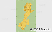 Savanna Style Map of Myitkyina, single color outside