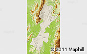 Shaded Relief Map of Myitkyina, physical outside