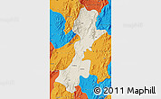 Shaded Relief Map of Myitkyina, political outside