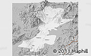 Gray Panoramic Map of Myitkyina