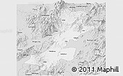 Silver Style Panoramic Map of Myitkyina