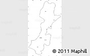 Blank Simple Map of Myitkyina, cropped outside
