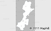 Gray Simple Map of Myitkyina, single color outside