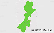 Political Simple Map of Myitkyina, cropped outside